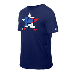 Navy Houston Astros New Era Puerto Rican Flag Logo T-Shirt