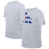 White Los Angeles Dodgers New Era Cuban Flag Logo T-Shirt
