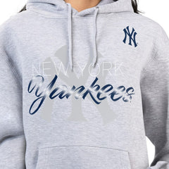 Heather Gray New York Yankees G-III 4Her by Carl Banks Women's Shadow Logo Graphic Pullover Hoodie