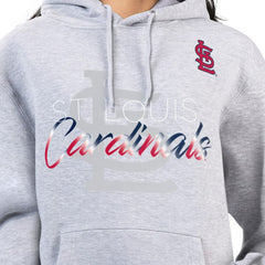 Heather Gray St. Louis Cardinals G-III 4Her by Carl Banks Women's Shadow Logo Graphic Pullover Hoodie
