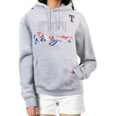 Heather Gray Texas Rangers G-III 4Her by Carl Banks Women's Shadow Logo Graphic Pullover Hoodie