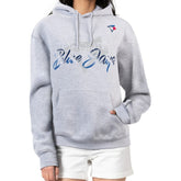 Heather Gray Toronto Blue Jays G-III 4Her by Carl Banks Women's Shadow Logo Graphic Pullover Hoodie