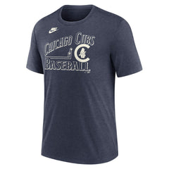 Heather Navy Chicago Cubs Nike Local Hometown Tri-Blend T-Shirt
