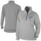 Gray Los Angeles Dodgers Columbia Women's Birchwood Hills Quarter-Zip Pullover