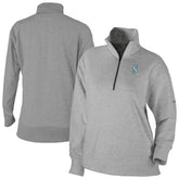 Gray Seattle Mariners Columbia Women's Birchwood Hills Quarter-Zip Pullover