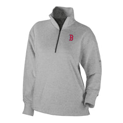 Gray Boston Red Sox Columbia Women's Birchwood Hills Quarter-Zip Pullover