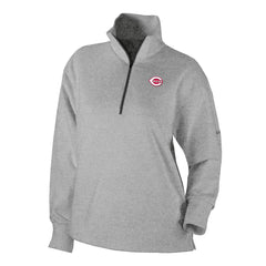 Gray Cincinnati Reds Columbia Women's Birchwood Hills Quarter-Zip Pullover
