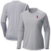 Gray Los Angeles Angels Columbia Tidal Tee II Long Sleeve T-Shirt