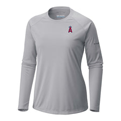 Gray Los Angeles Angels Columbia Tidal Tee II Long Sleeve T-Shirt
