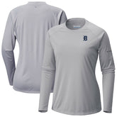 Gray Detroit Tigers Columbia Tidal Tee II Long Sleeve T-Shirt