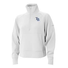 White Tampa Bay Rays Columbia Women's Wickhams Hills Raglan Omni-Wick Quarter-Zip Pullover