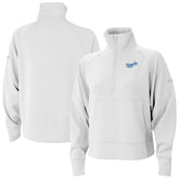 White Kansas City Royals Columbia Women's Wickhams Hills Raglan Omni-Wick Quarter-Zip Pullover