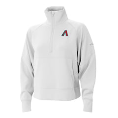 White Arizona Diamondbacks Columbia Women's Wickhams Hills Raglan Omni-Wick Quarter-Zip Pullover