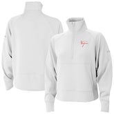 White New York Yankees Columbia Women's Wickhams Hills Raglan Omni-Wick Quarter-Zip Pullover