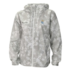 Gray/White Kansas City Royals Columbia Women's Flash Challenger Full-Zip Hoodie Windbreaker Jacket