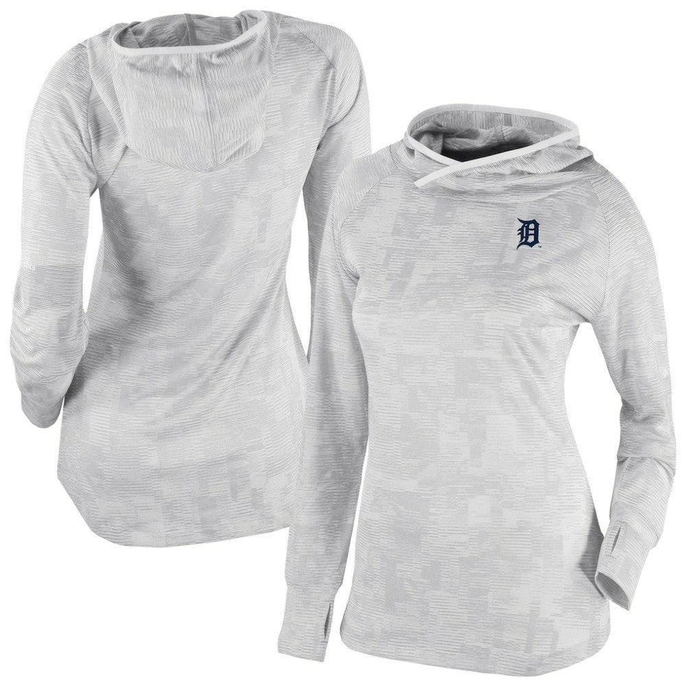White Detroit Tigers Columbia Women's Omni-Wick Sunday Ball Raglan Pullover Hoodie