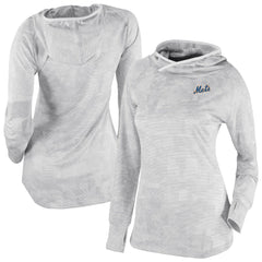 White New York Mets Columbia Women's Omni-Wick Sunday Ball Raglan Pullover Hoodie