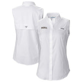 White San Diego Padres Columbia Women's Tamiami Sleeveless Shirt