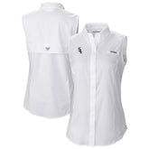 White Chicago White Sox Columbia Women's Tamiami Sleeveless Shirt
