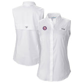 White Washington Nationals Columbia Women's Tamiami Sleeveless Shirt
