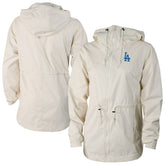 Cream Los Angeles Dodgers Columbia Women's Lily Park Full-Zip Rain Jacket