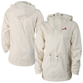 Cream Atlanta Braves Columbia Women's Lily Park Full-Zip Rain Jacket