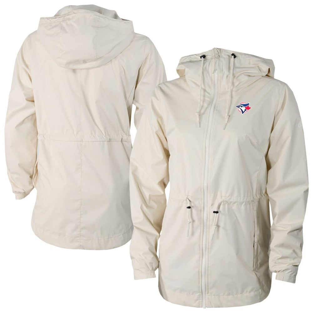 Cream Toronto Blue Jays Columbia Women's Lily Park Full-Zip Rain Jacket