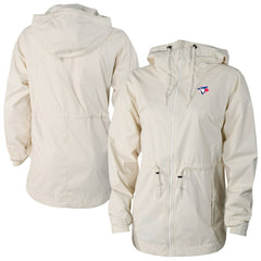 Cream Toronto Blue Jays Columbia Women's Lily Park Full-Zip Rain Jacket