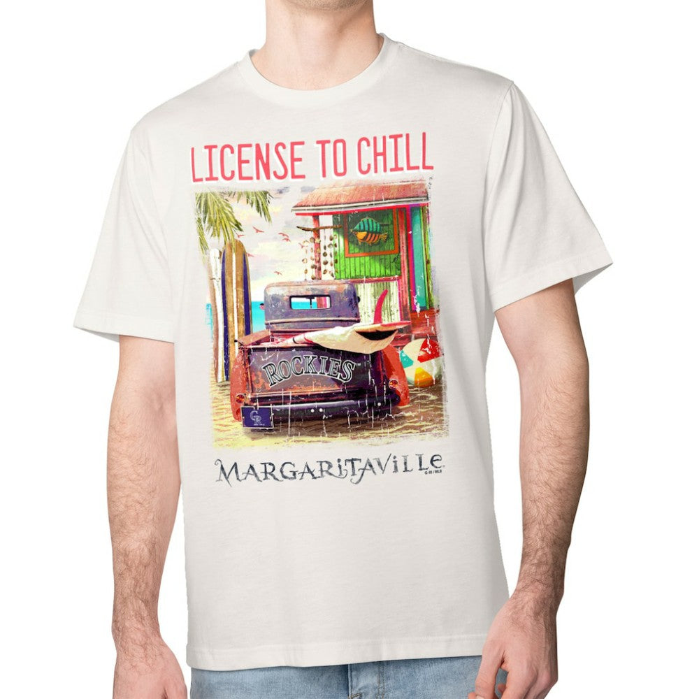 Cream Colorado Rockies Margaritaville License to Chill T-Shirt