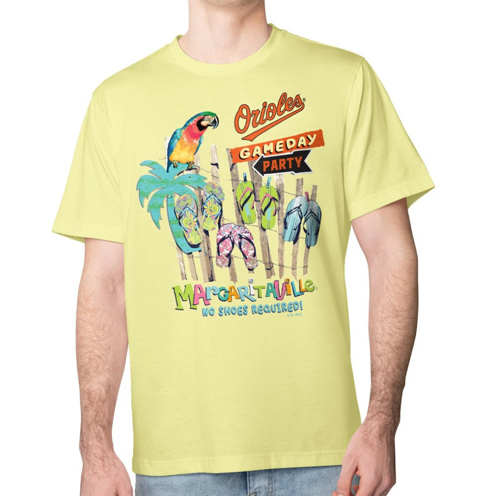 Yellow Baltimore Orioles Margaritaville Gameday Party T-Shirt