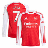 Bukayo Saka Arsenal Youth 2025/26 Home Replica Long Sleeve Player Jersey