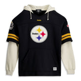 '47 Big & Tall Split Zone Cornerback V-Neck Hoodie - Pittsburgh Steelers Hoodies