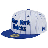 New Era New York Knicks Wordmark Pinstripe 59FIFTY Fitted Hat