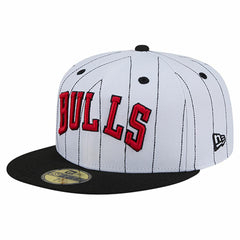 New Era Chicago Bulls Wordmark Pinstripe 59FIFTY Fitted Hat