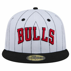 New Era Chicago Bulls Wordmark Pinstripe 59FIFTY Fitted Hat