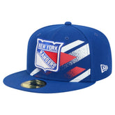 NHL New York Rangers New Era Faded Lines 59FIFTY Fitted Hat