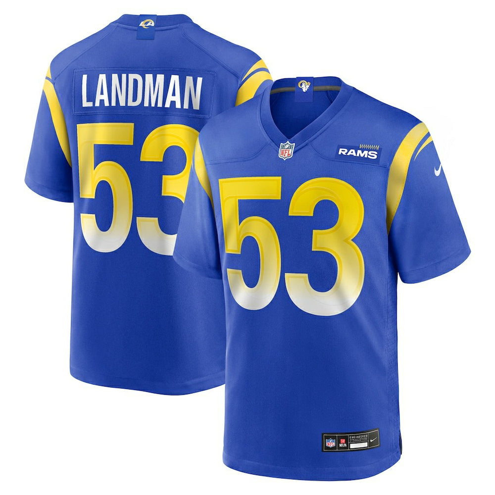 Nate Landman Team Game Jersey - Los Angeles Rams Jerseys