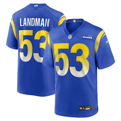 Nate Landman Team Game Jersey - Los Angeles Rams Jerseys
