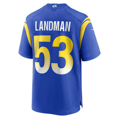 Nate Landman Team Game Jersey - Los Angeles Rams Jerseys