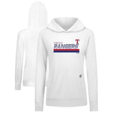 White Texas Rangers Levelwear Women's Relay Breaker Pullover Hoodie