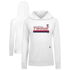 White Minnesota Twins Levelwear Women's Relay Breaker Pullover Hoodie