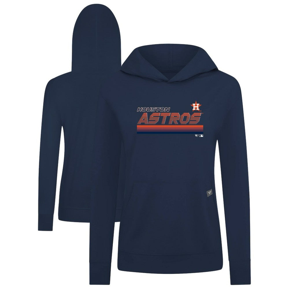 Navy Houston Astros Levelwear Women's Relay Breaker Pullover Hoodie