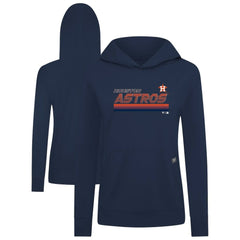 Navy Houston Astros Levelwear Women's Relay Breaker Pullover Hoodie