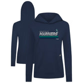 Navy Seattle Mariners Levelwear Women's Relay Breaker Pullover Hoodie