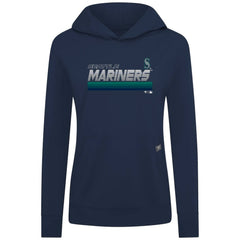 Navy Seattle Mariners Levelwear Women's Relay Breaker Pullover Hoodie