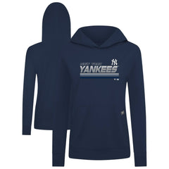 Navy New York Yankees Levelwear Women's Relay Breaker Pullover Hoodie