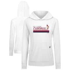 White St. Louis Cardinals Levelwear Women's Relay Breaker Pullover Hoodie