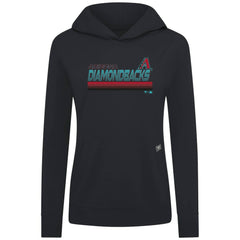 Black Arizona Diamondbacks Levelwear Women's Relay Breaker Pullover Hoodie