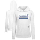 White Los Angeles Dodgers Levelwear Women's Relay Breaker Pullover Hoodie