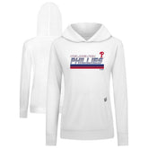 White Philadelphia Phillies Levelwear Women's Relay Breaker Pullover Hoodie